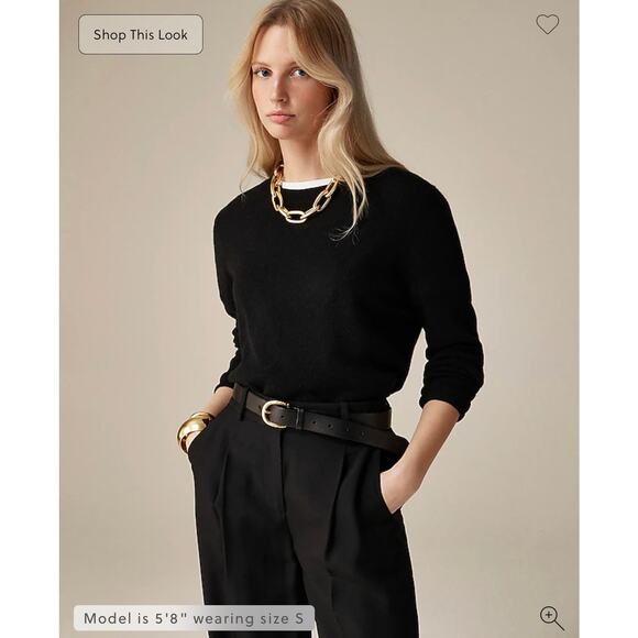 J. Crew Sweaters - J. Crew Cashmere classic-fit crewneck sweater in Black NWT Size Medium